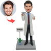 Cabezudo médico masculino personalizado como ideas de regalo