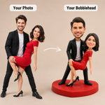 Pareja de baile Cabezudo personalizada - Día de San Valentín