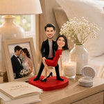 Pareja de baile Cabezudo personalizada - Día de San Valentín