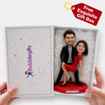 Pareja de baile Cabezudo personalizada - Día de San Valentín