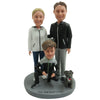 Bobblehead personalizado Love Sports Familia con perro