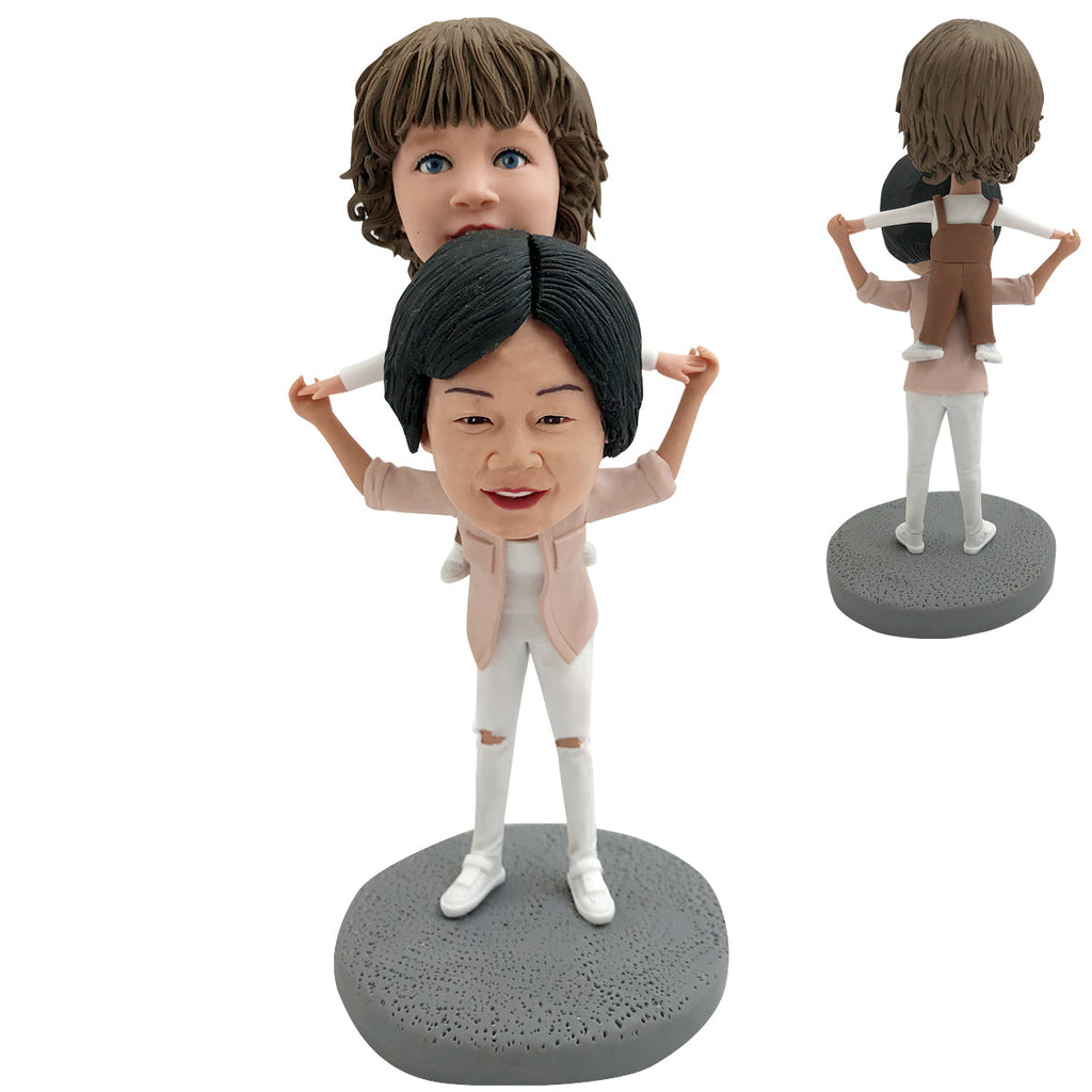Muñeco Cabezudo personalizado para madre e hijo