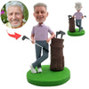 Idea de regalo para el día del padre: Cabezudo personalizado con bolsa de golf