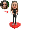 Pesas de elevación personalizadas con diseño de mamá Cabezudo