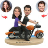 Cabezudo de pareja personalizado con locomotora