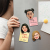 Imanes de nevera Bobblehead personalizados cara divertida femenina