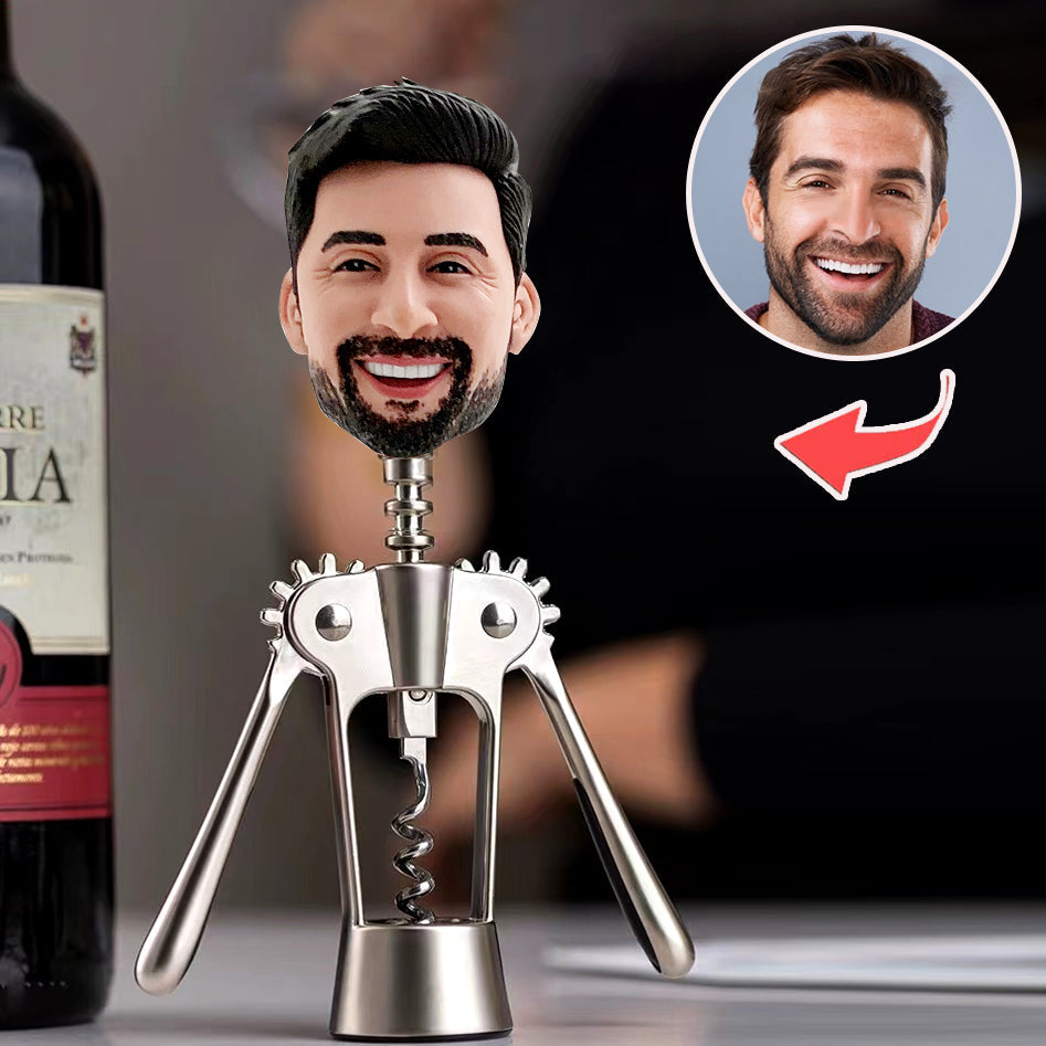 Abridor de vino personalizado Bobblehead personalizado