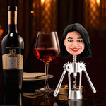 Cara divertida femenina del abridor de vino Bobblehead personalizado