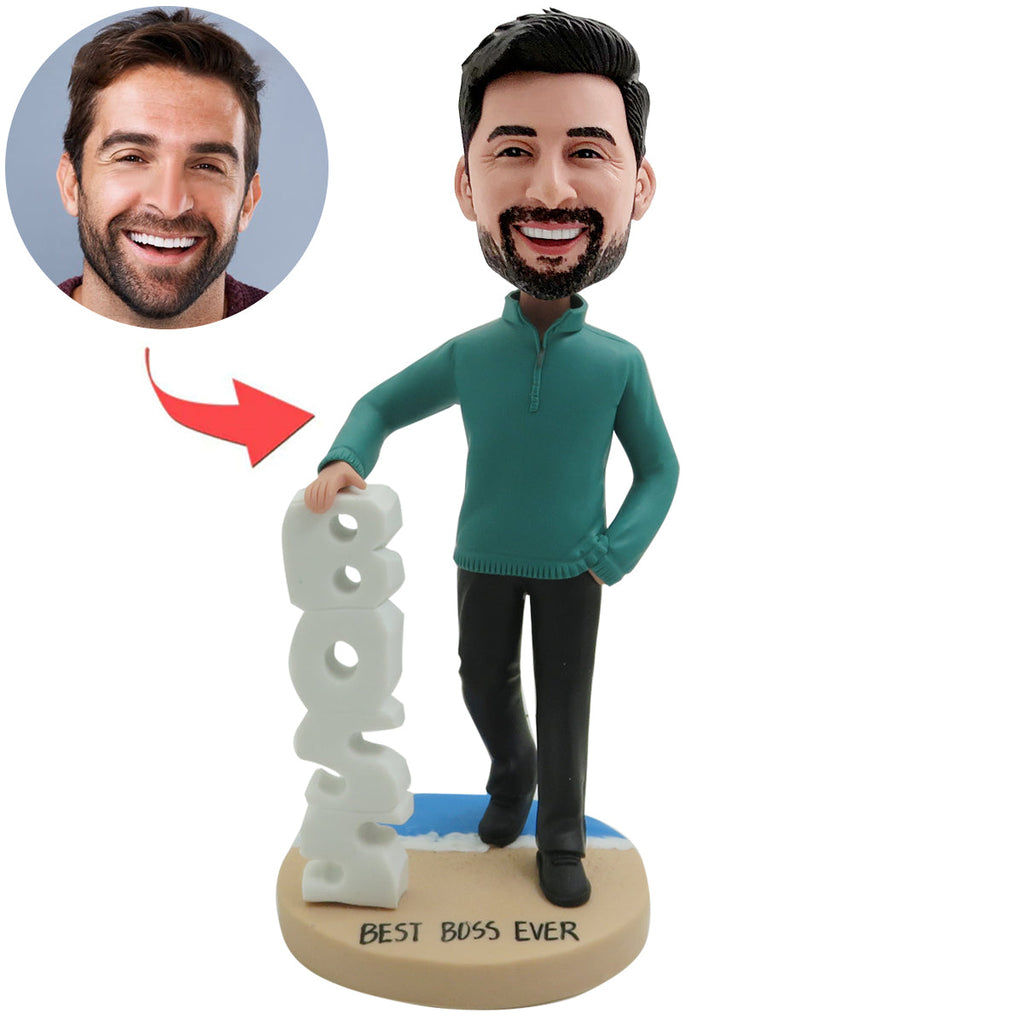 Cabezudo personalizado "MEJOR JEFE DE TODOS"