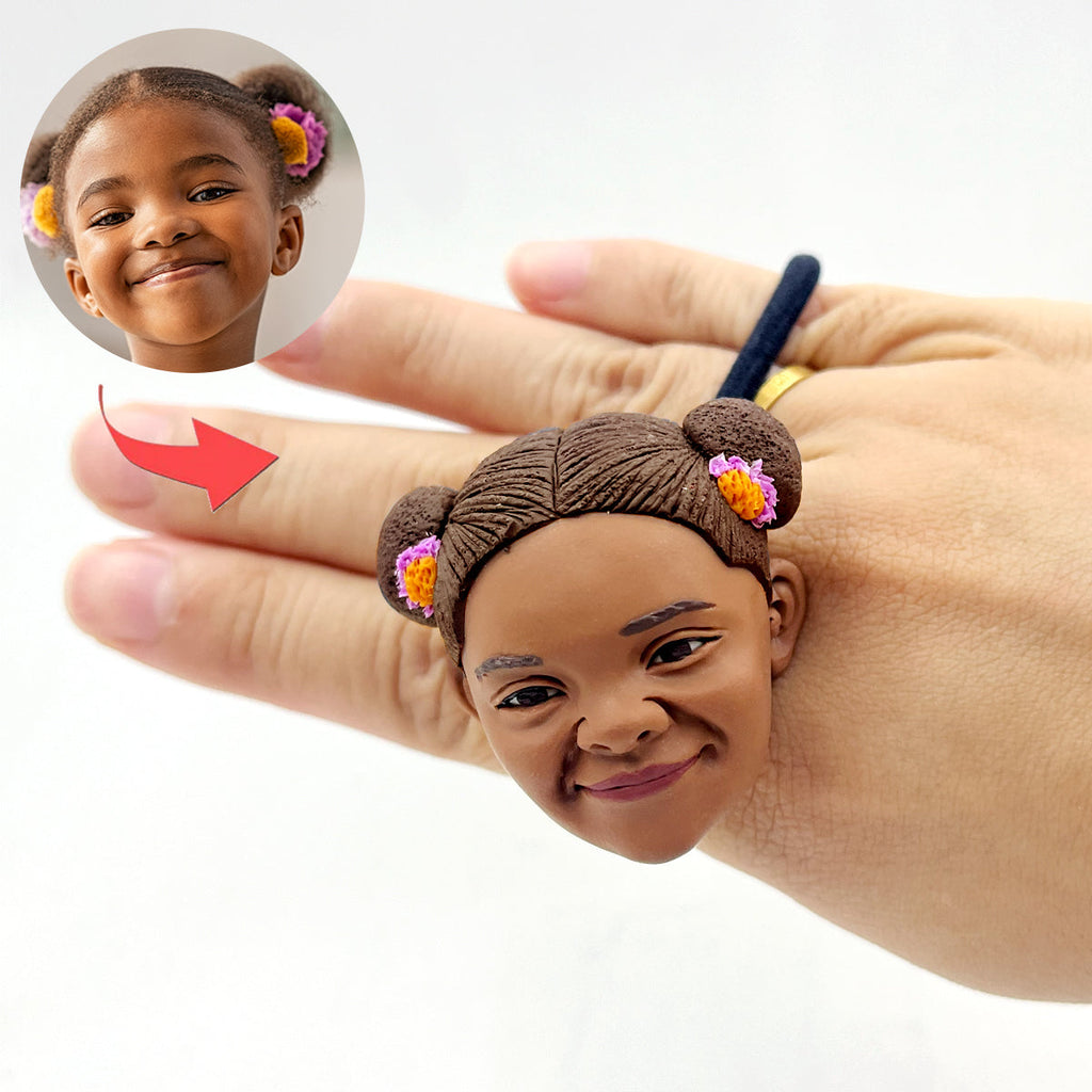 Cuerda de pelo personalizada para niña Bobblehead
