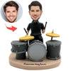 Cabezudo personalizado tocando la batería