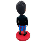 Cabezudo personalizado con diseño de falda escocesa y tartán