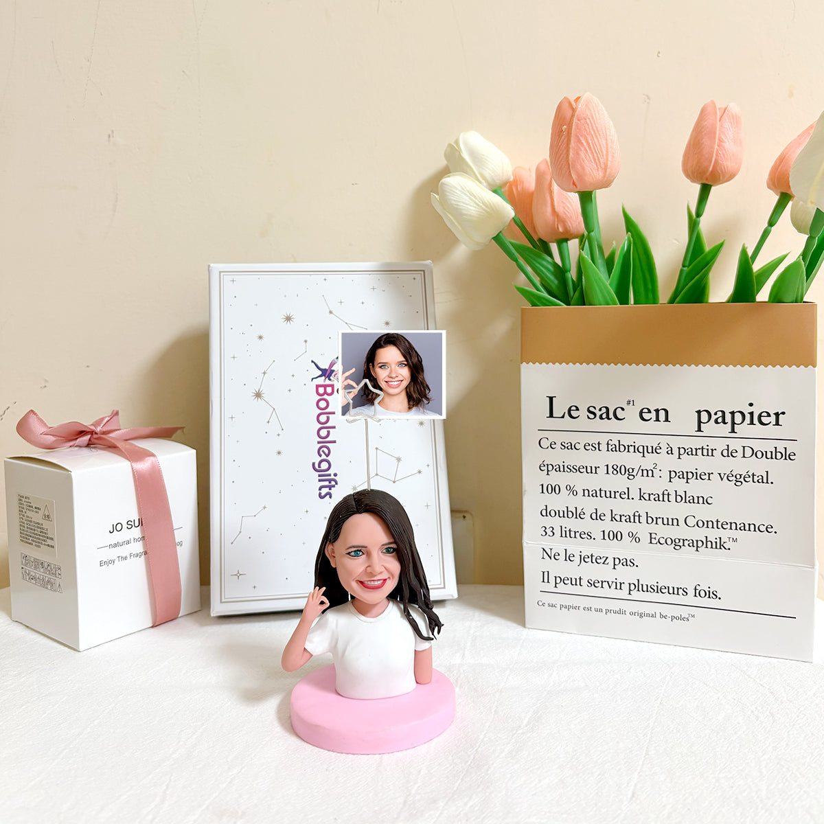 Cabezón personalizado con clip para fotos