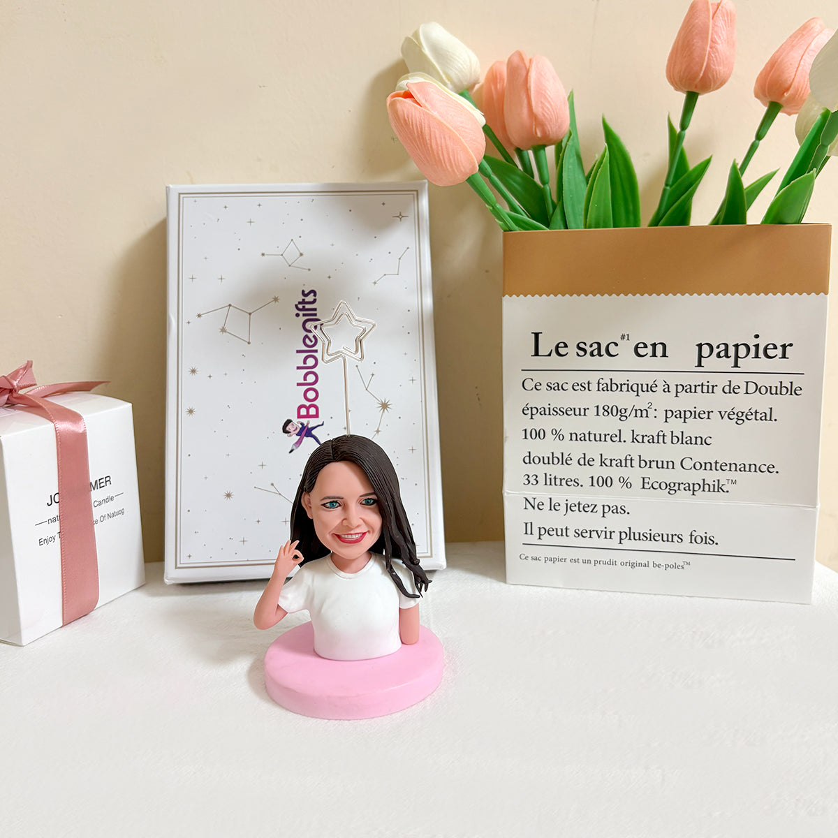 Cabezón personalizado con clip para fotos