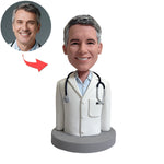 Muñeco cabezón personalizado de Doctor de medio cuerpo