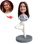 Regalo personalizado de figura cabezona de yoga