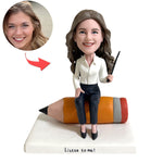 Figura cabezona personalizada, regalo de agradecimiento para profesores.