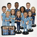 Bulk Personalized Custom Nurse Bobbleheads for Teams