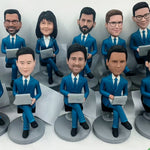 Bulk Custom Business Team Bobbleheads with Laptop(Min 5 PCS)