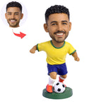 Figura cabezona personalizada de jugador de fútbol a partir de una foto.