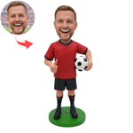 Figura cabezona personalizada de la Copa Mundial de Fútbol a partir de una foto.