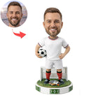 Figura cabezona personalizada de portero de fútbol a partir de una foto.