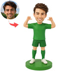 Figura cabezona personalizada para aficionados al fútbol, regalo ideal para cualquier aficionado.