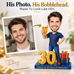 Bobblehead personalizado para 30.º cumpleaños