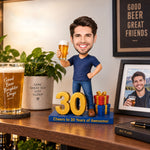 Bobblehead personalizado para 30.º cumpleaños