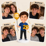 Bobblehead personalizado para 20.º cumpleaños