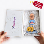 Muñeco cabezón personalizado a medida para 60.º cumpleaños