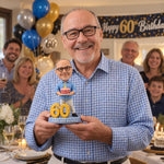 Muñeco cabezón personalizado a medida para 60.º cumpleaños
