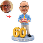 Muñeco cabezón personalizado a medida para 60.º cumpleaños