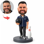 Regalo personalizado de Bobblehead de bolos a partir de una foto