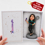 Regalo personalizado hecho a mano, figura cabezona personalizada de peluquero