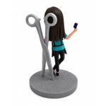 Regalo personalizado hecho a mano, figura cabezona personalizada de peluquero