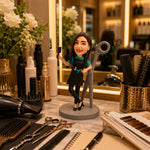 Regalo personalizado hecho a mano, figura cabezona personalizada de peluquero