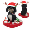 Bobblehead de perro personalizado con gorro de Papá Noel