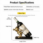 Divertido Soporte Decorativo de Vino con Forma de Oso para Bar en Casa