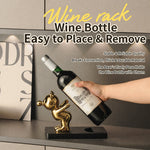 Divertido Soporte Decorativo de Vino con Forma de Oso para Bar en Casa