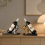 Divertido Soporte Decorativo de Vino con Forma de Oso para Bar en Casa