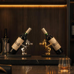 Divertido Soporte Decorativo de Vino con Forma de Oso para Bar en Casa