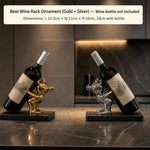 Divertido Soporte Decorativo de Vino con Forma de Oso para Bar en Casa