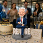 Bobblehead personalizado para celebración de jubilación