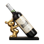 Divertido Soporte Decorativo de Vino con Forma de Oso para Bar en Casa