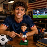 Regalo personalizado de cabezón estilo campeón de fútbol