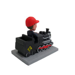 Figura cabezona personalizada de maquinista de tren a partir de una foto.