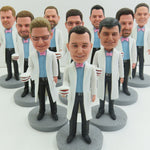 Muñecos cabezones personalizados para equipos dentales (mínimo 5 unidades)