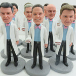 Muñecos cabezones personalizados para equipos dentales (mínimo 5 unidades)