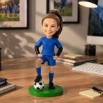 Regalo personalizado de figura cabezona de jugador de fútbol juvenil